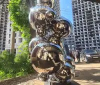 Скульптура из зеркальных шаров нержавеющая сталь (517531) поставка арт-объект  в Красногвардейском